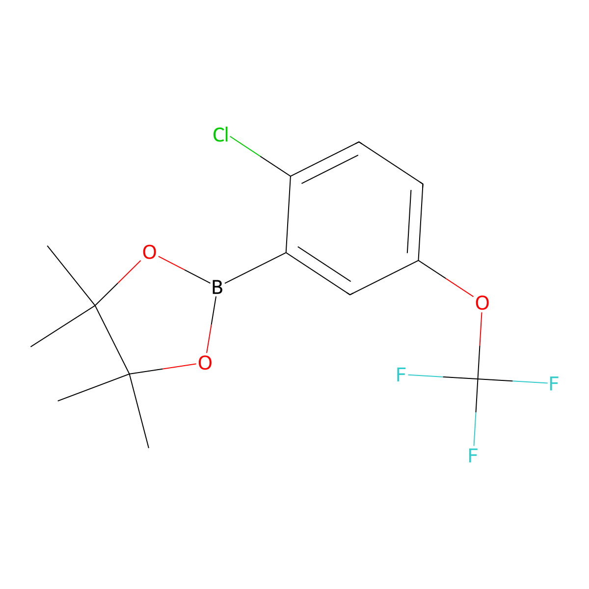 2-Chloro-5-(trifluoromethoxy)phenylboronic acid pinacol ester molecular structure, CAS 2121512-77-2