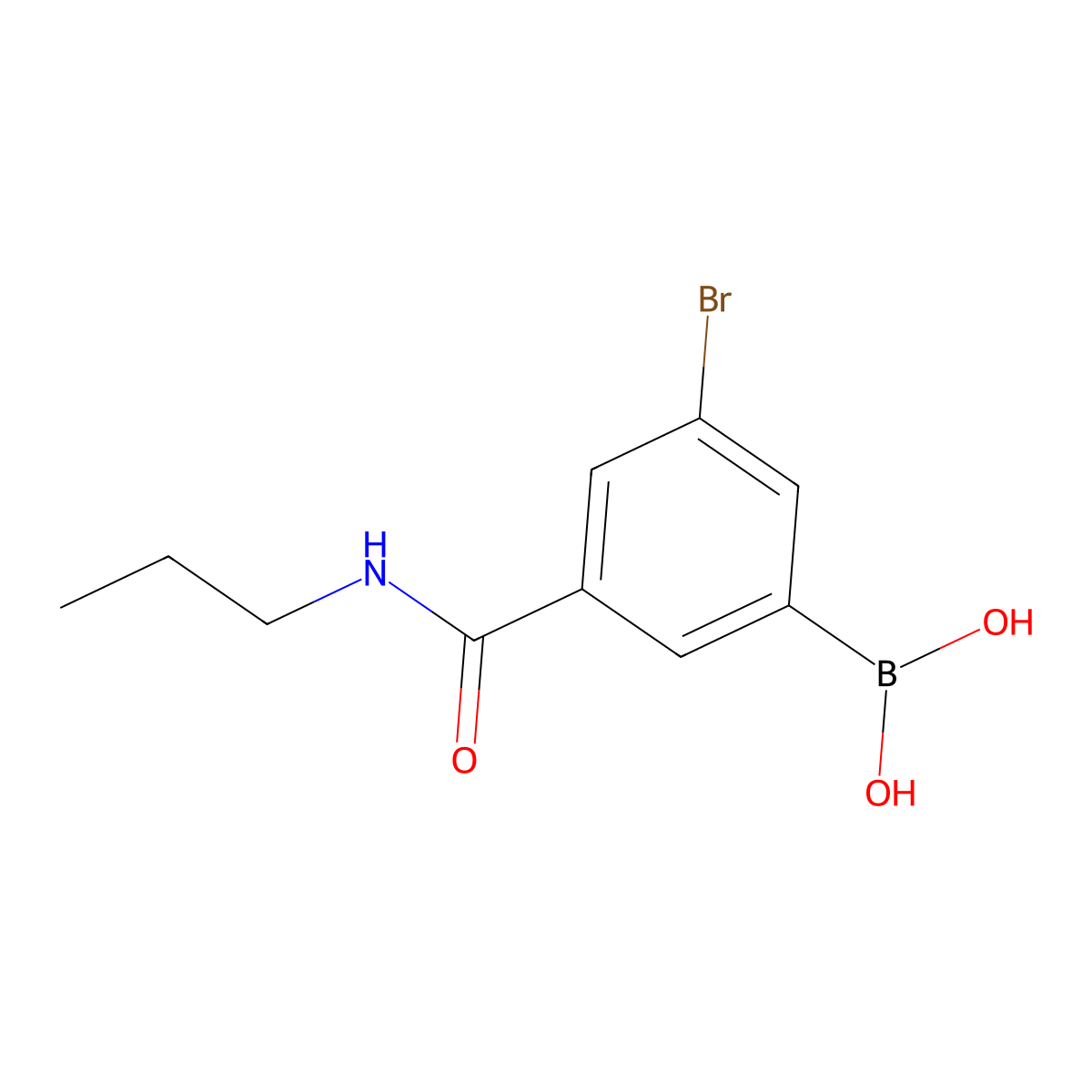 5-Bromo-3-(N-propylaminocarbonyl)phenylboronic acid molecular structure, CAS 2121512-78-3