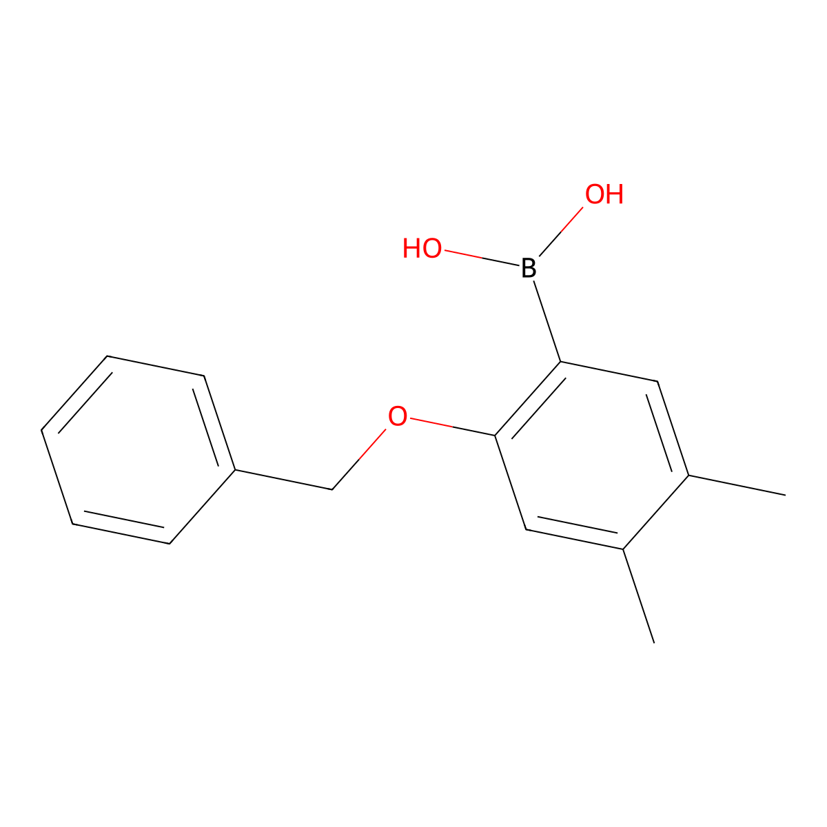 2-Benzyloxy-4,5-dimethylphenylboronic acid molecular structure, CAS 2121512-80-7