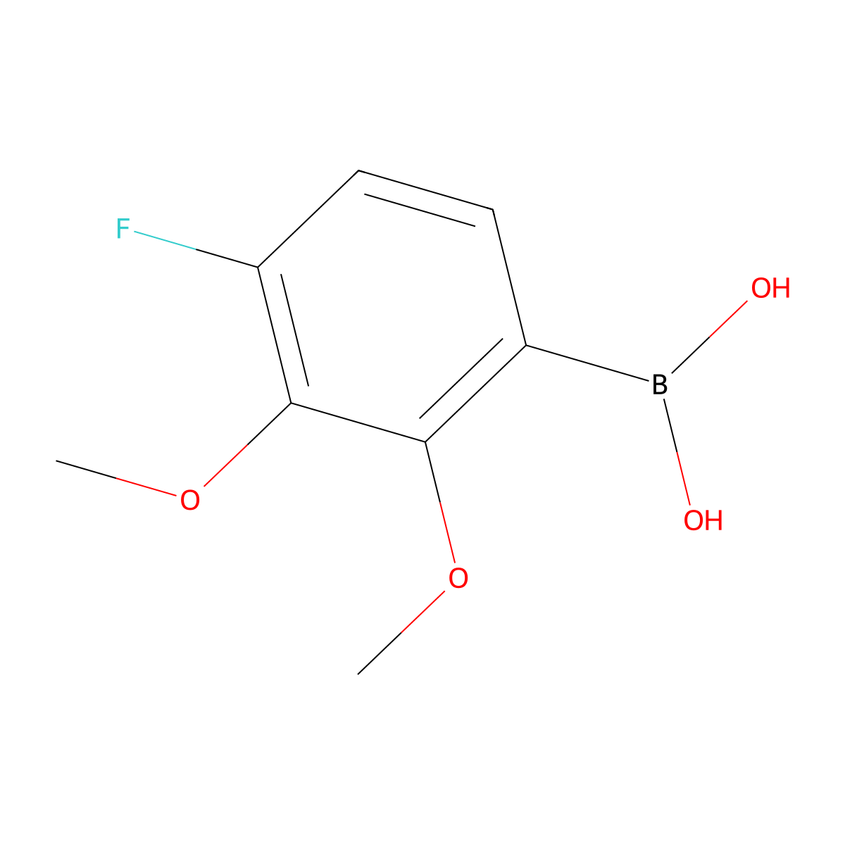 2,3-Dimethoxy-4-fluorophenylboronic acid molecular structure, CAS 2121512-88-5