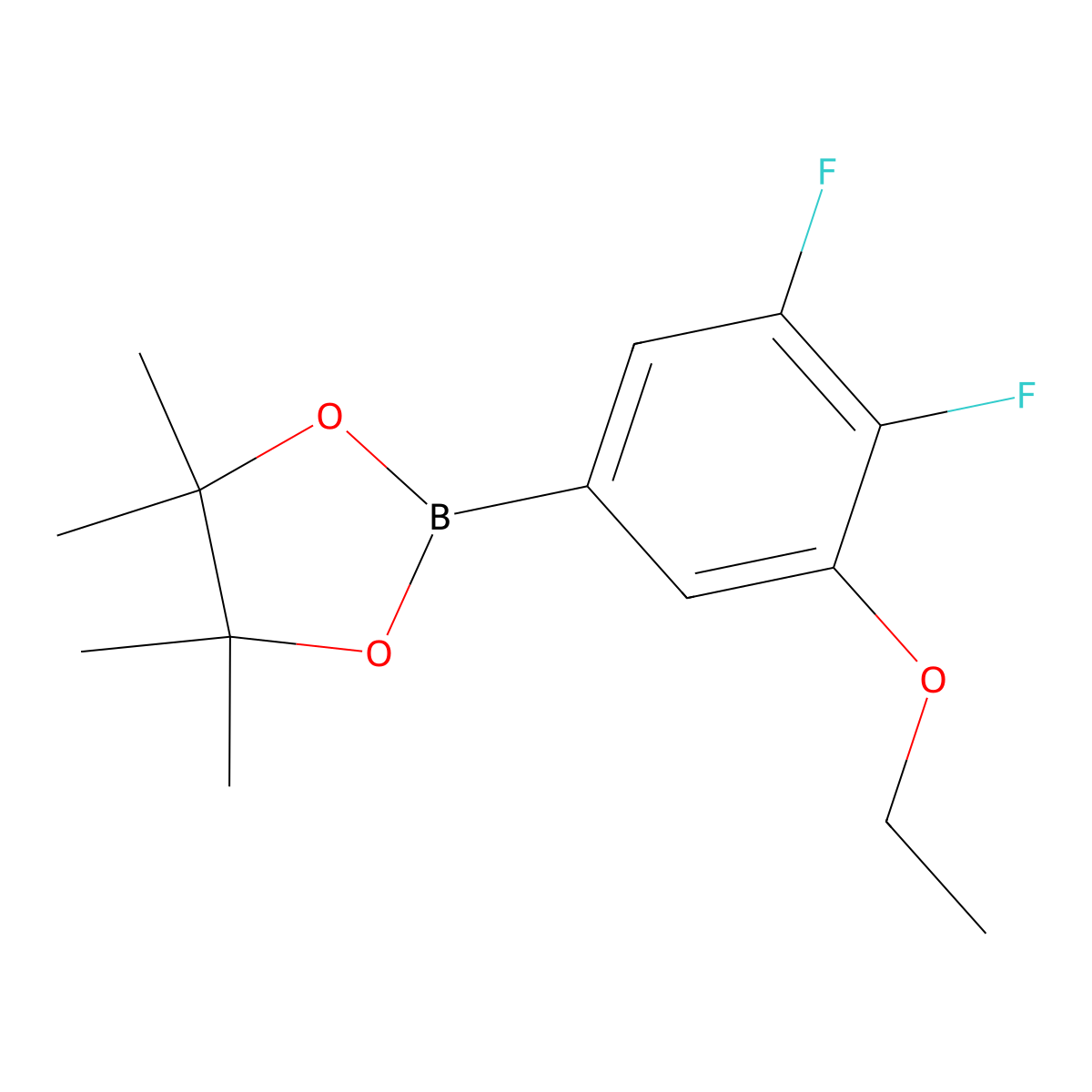3,4-Difluoro-5-ethoxyphenylboronic acid pinacol ester molecular structure, CAS 2121512-90-9