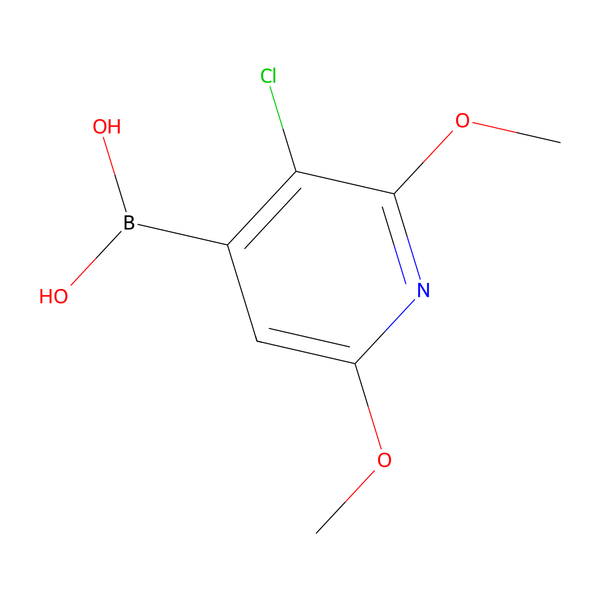 3-Chloro-2,6-dimethoxypyridin-4-ylboronic acid molecular structure, CAS 2121512-94-3