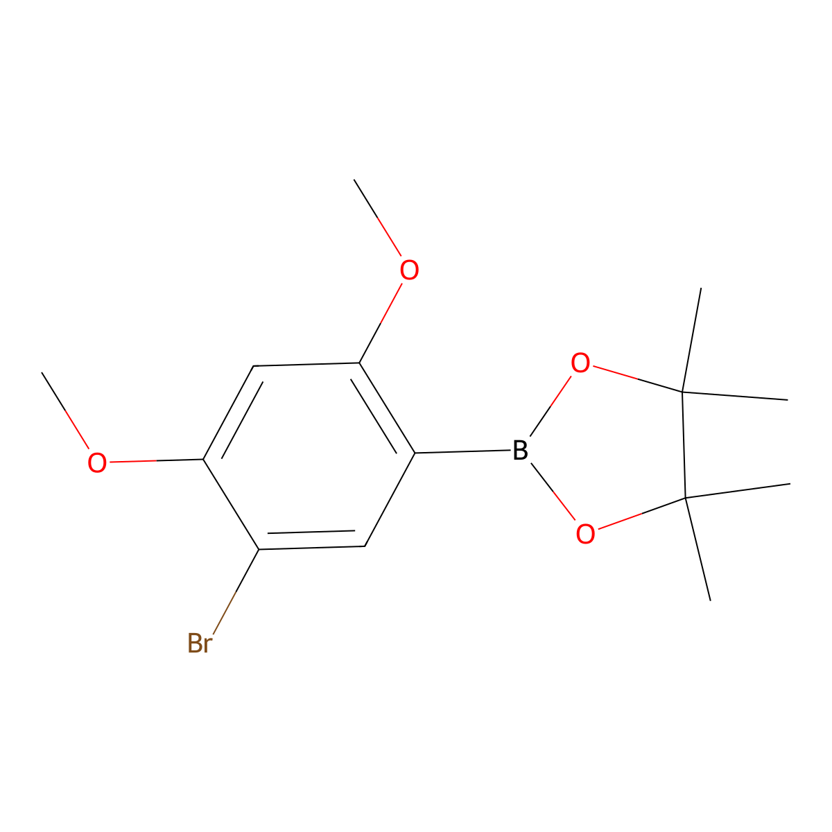 5-Bromo-2,4-dimethoxyphenylboronic acid, pinacol ester molecular structure, CAS 2121512-99-8