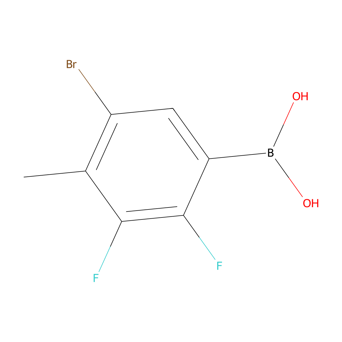 5-Bromo-2,3-difluoro-4-methylphenylboronic acid molecular structure, CAS 2121513-00-4