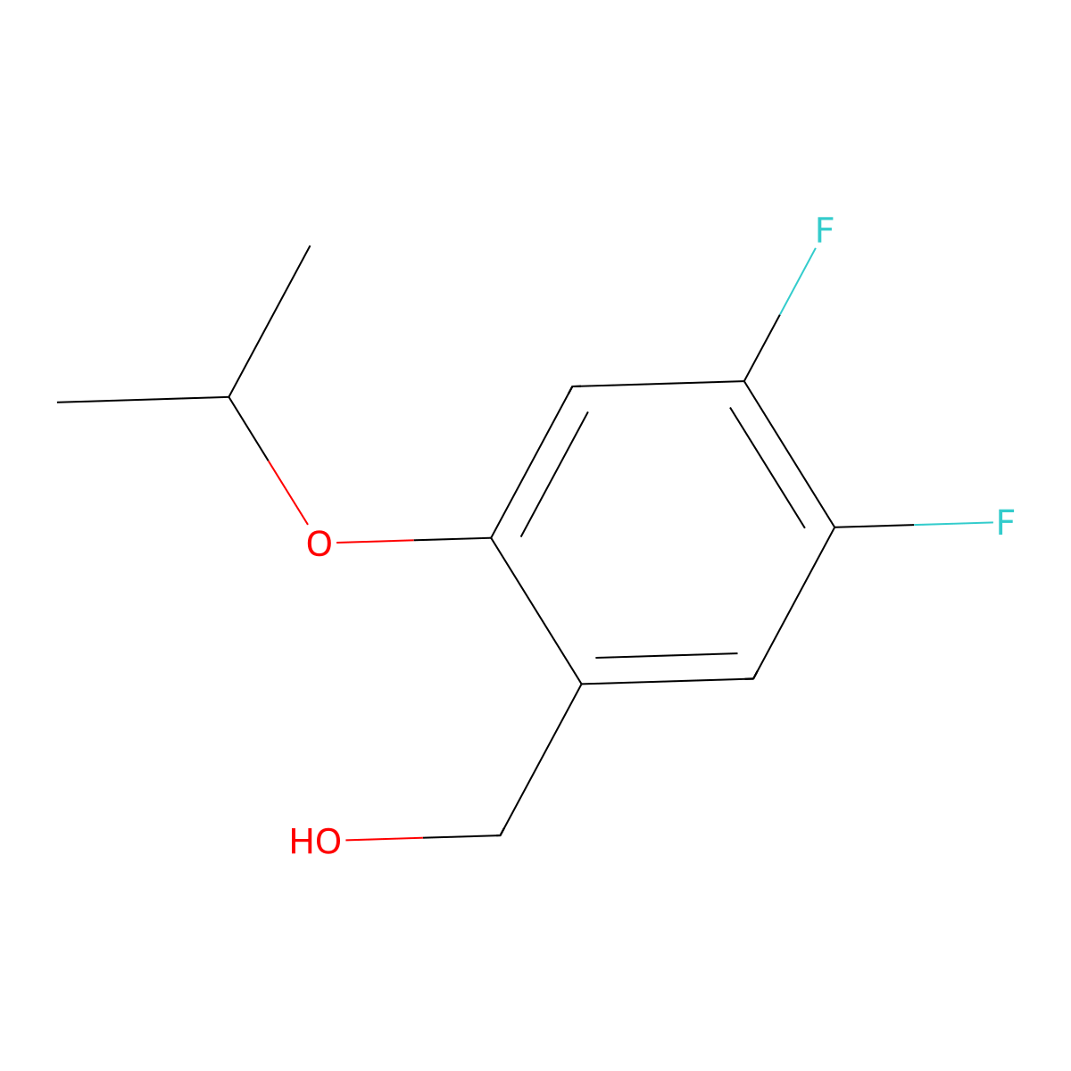 (4,5-Difluoro-2-isopropoxyphenyl)methanol molecular structure, CAS 2121513-03-7