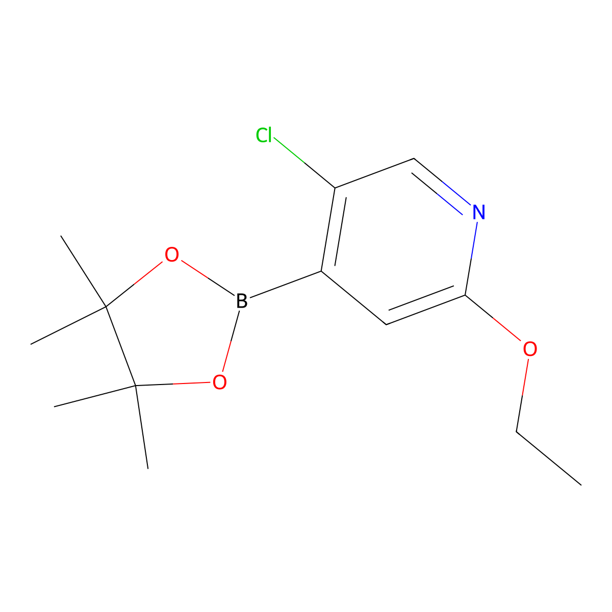 5-Chloro-2-ethoxypyridine-4-boronic acid pinacol ester molecular structure, CAS 2121513-05-9