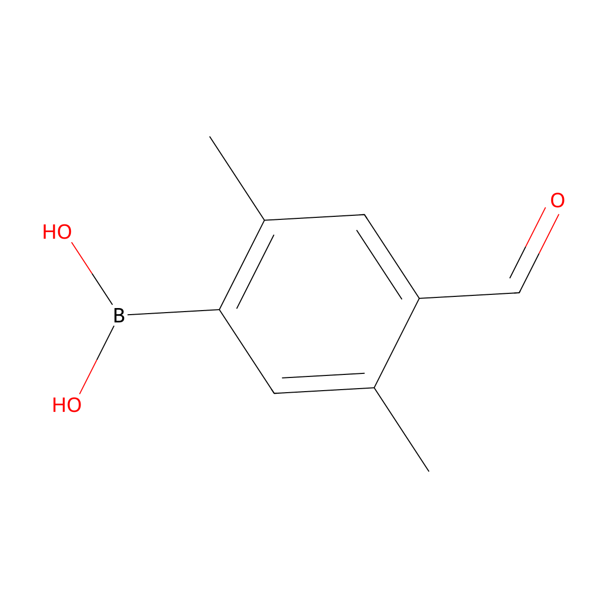 2,5-Dimethyl-4-formylphenylboronic acid molecular structure, CAS 2121513-06-0