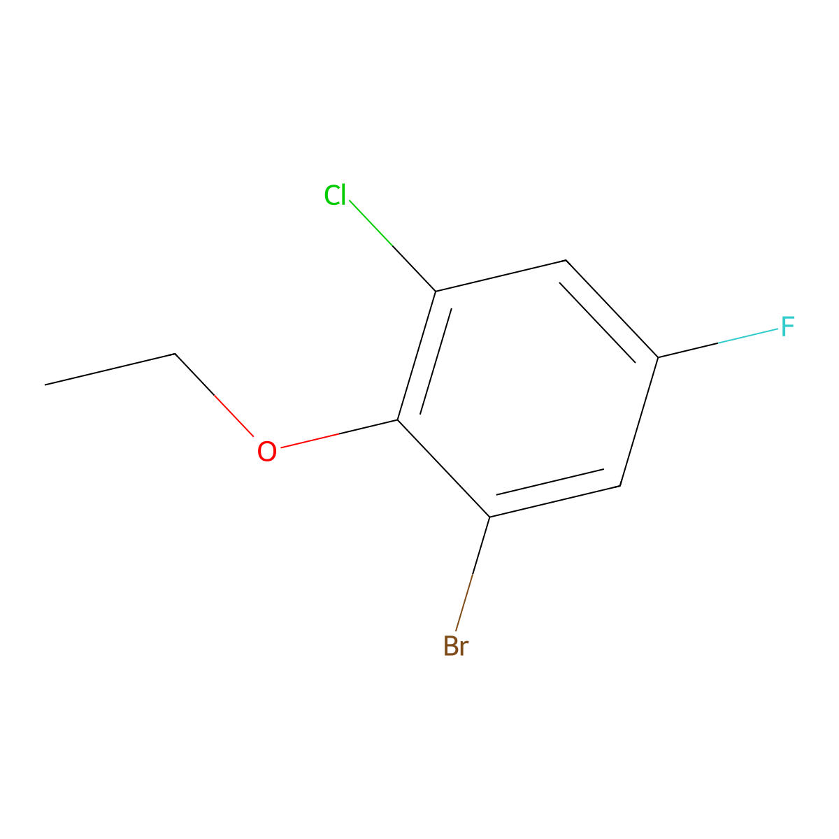 1-Bromo-3-chloro-2-ethoxy-5-fluorobenzene molecular structure, CAS 2121513-07-1