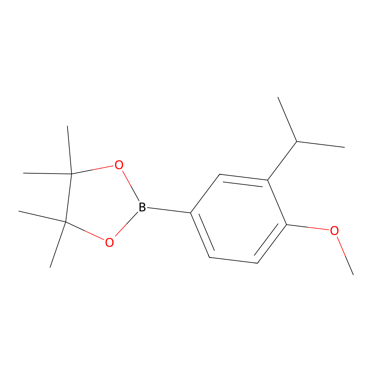 4-Methoxy-3-(1-methylethyl)phenylboronic acid pinacol ester molecular structure, CAS 2121513-08-2
