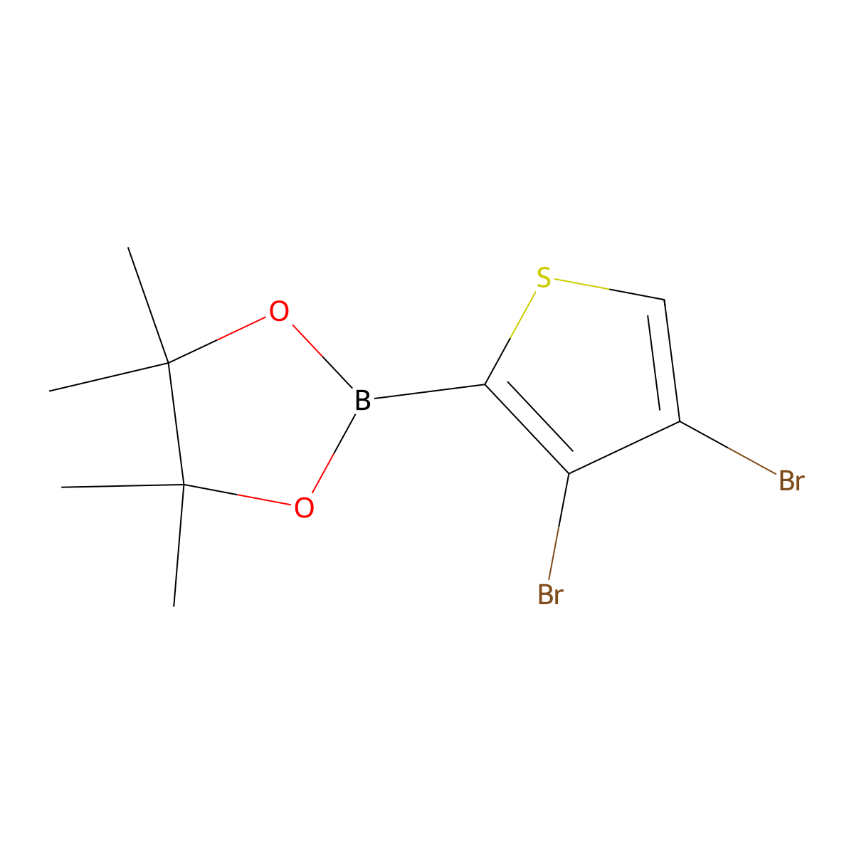 3,4-Dibromothiophene-2-boronic acid pinacol ester molecular structure, CAS 2121513-10-6