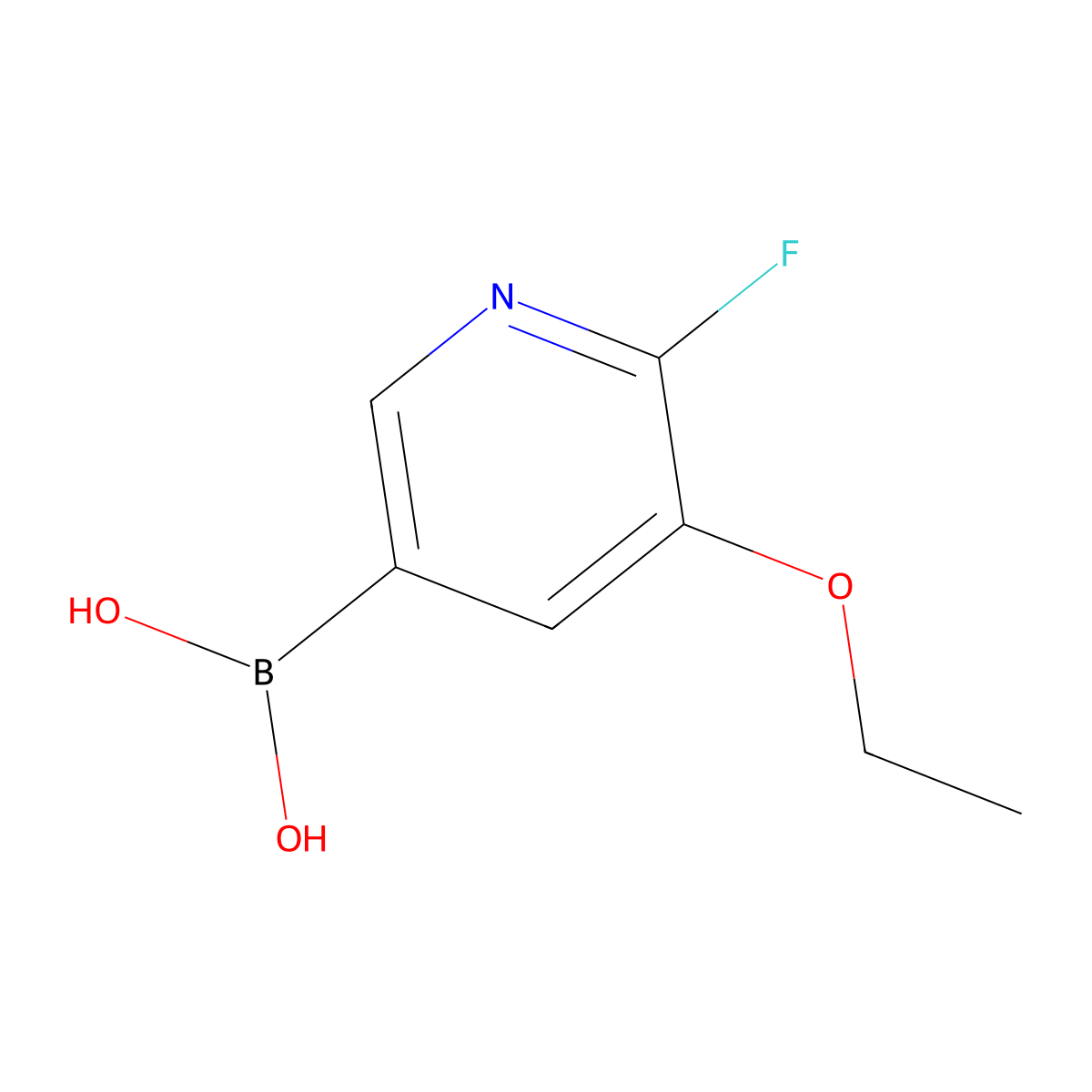 2-Fluoro-3-ethoxypyridine-5-boronic acid molecular structure, CAS 2121513-14-0