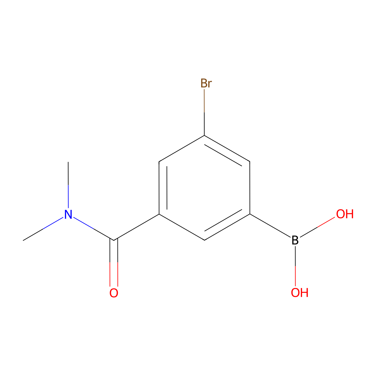 5-Bromo-3-(N,N-dimethylaminocarbonyl)phenylboronic acid molecular structure, CAS 2121513-19-5