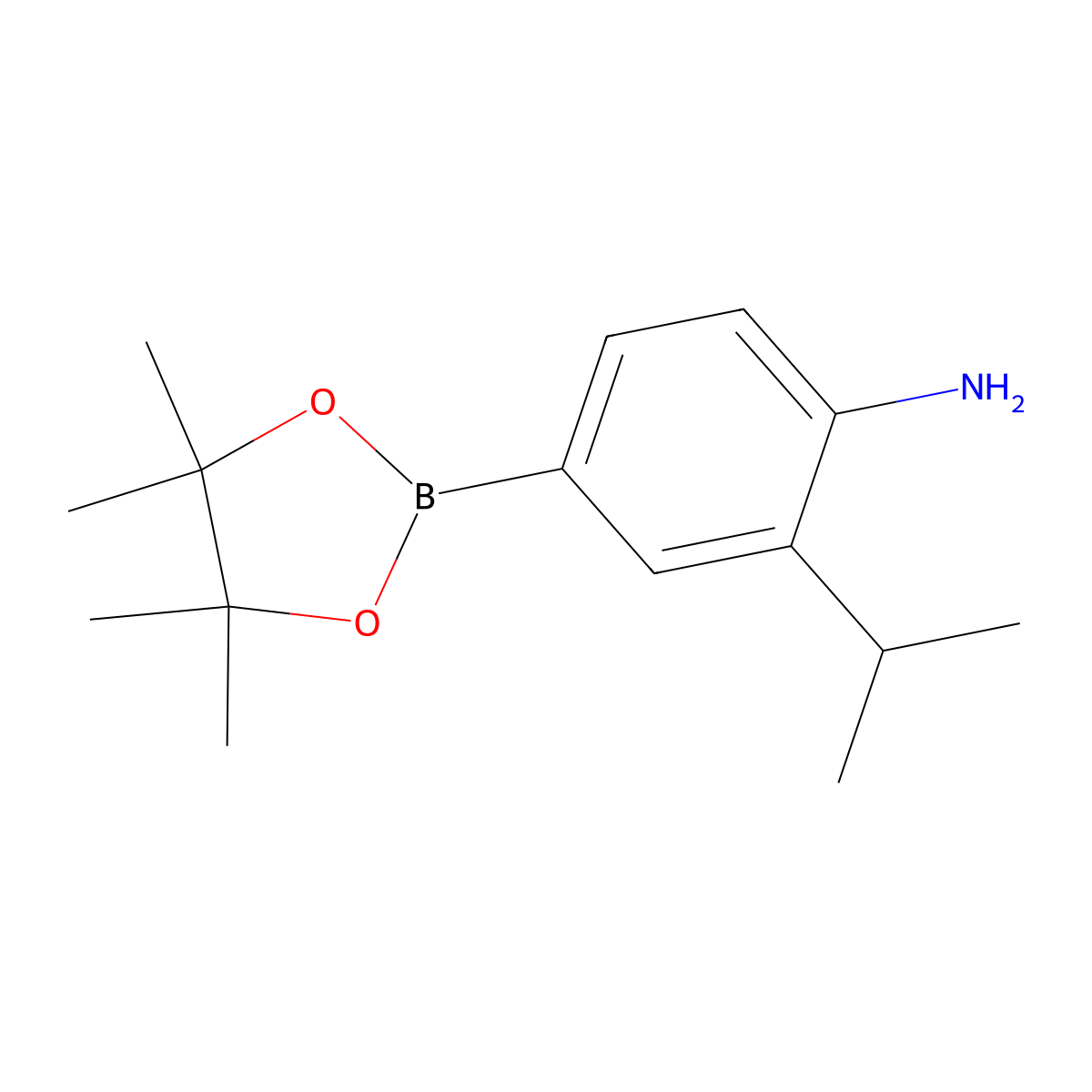 4-Amino-3-isopropylphenylboronic acid pinacol ester molecular structure, CAS 2121513-20-8