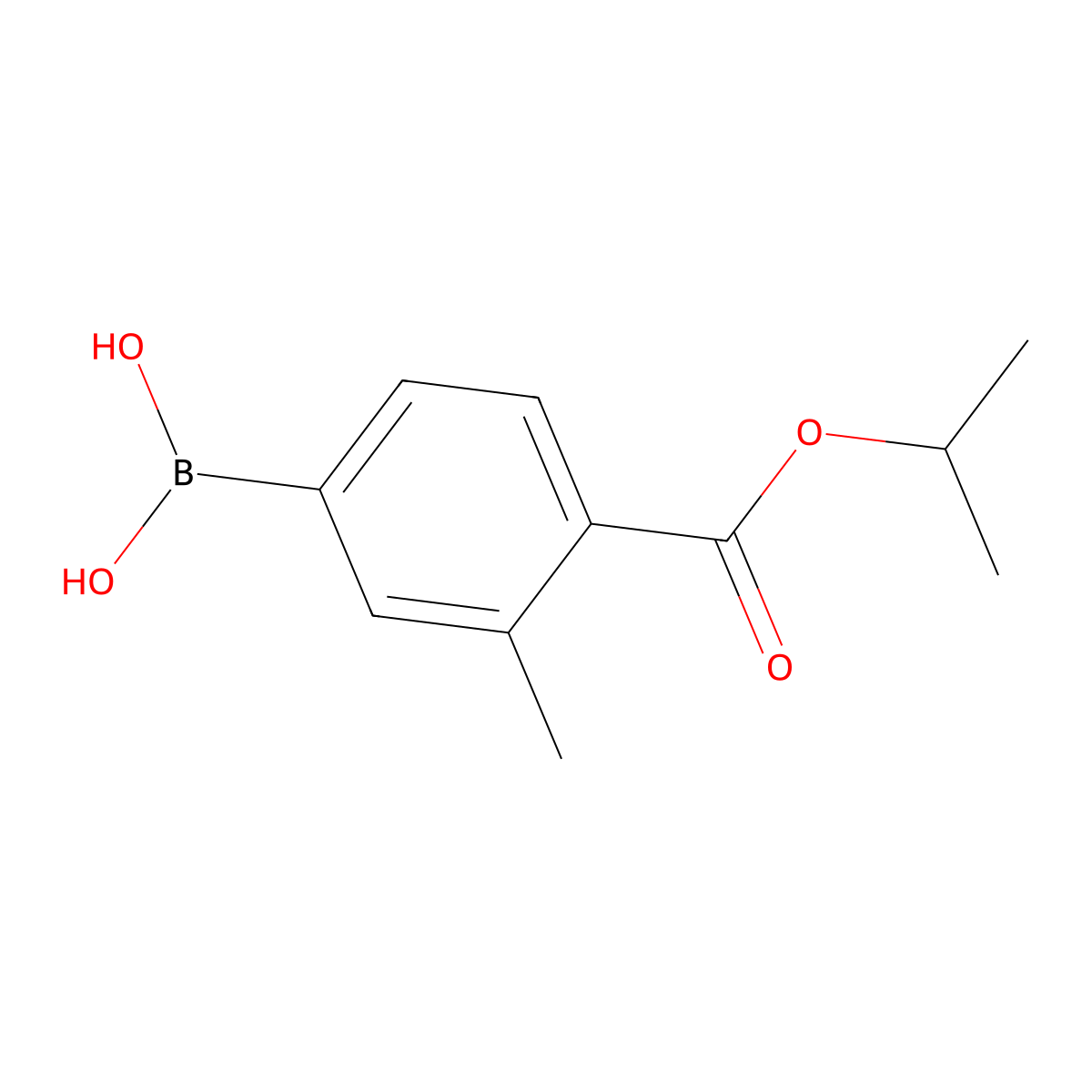 4-(Isopropoxycarbonyl)-3-methylphenylboronic acid molecular structure, CAS 2121513-23-1