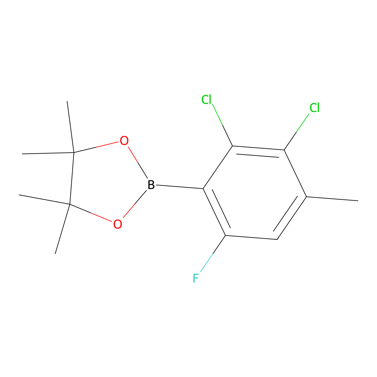 2-(2,3-Dichloro-6-fluoro-4-methylphenyl)-4,4,5,5-tetramethyl-1,3,2-dioxaborolane molecular structure, CAS 2121513-26-4