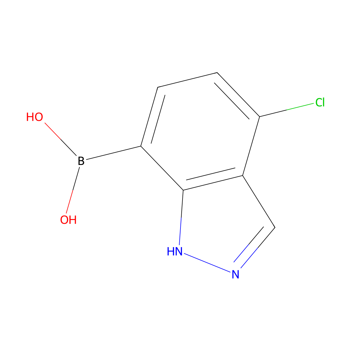 4-Chloro-1H-indazol-7-ylboronic acid molecular structure, CAS 2121513-30-0