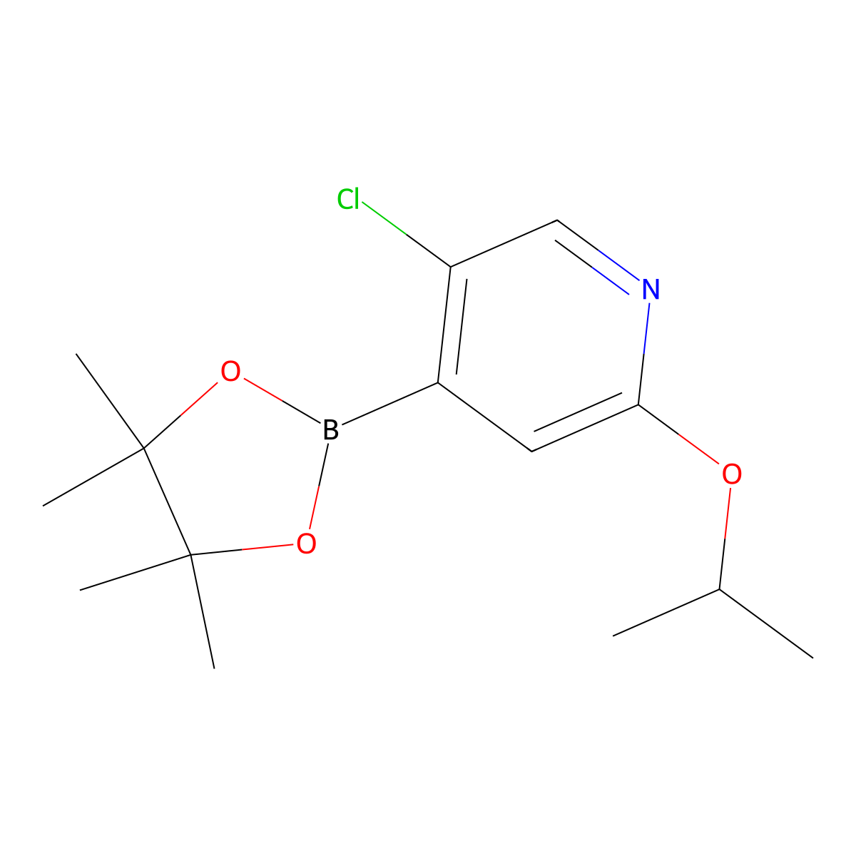 5-Chloro-2-isoproxypyridine-4-boronic acid pinacol ester molecular structure, CAS 2121513-31-1