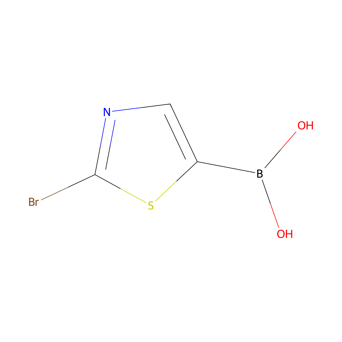 2-Bromothiazole-5-boronic acid molecular structure, CAS 2121513-34-4