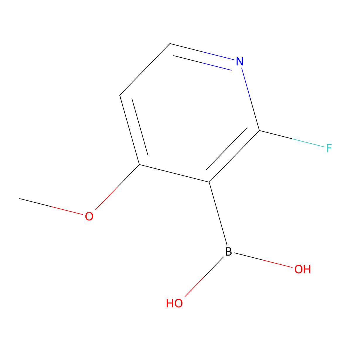 2-Fluoro-4-methoxypyridine-3-boronic acid molecular structure, CAS 2121513-35-5