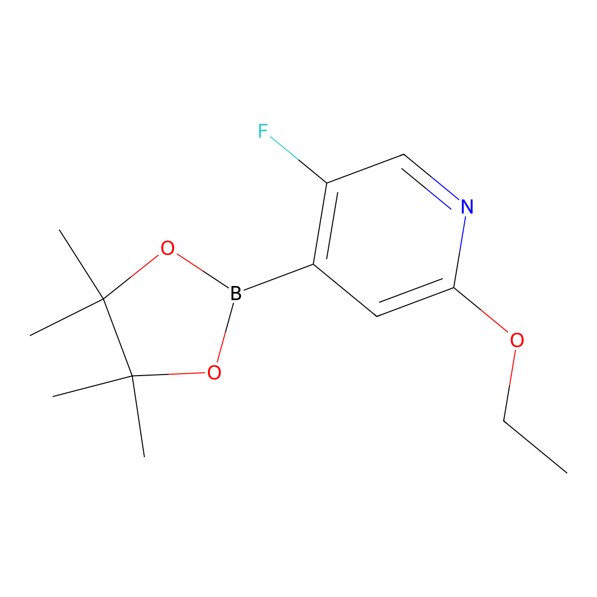 5-Fluoro-2-(ethoxy)-pyridine-4-boronic acid pinacol ester molecular structure, CAS 2121513-50-4