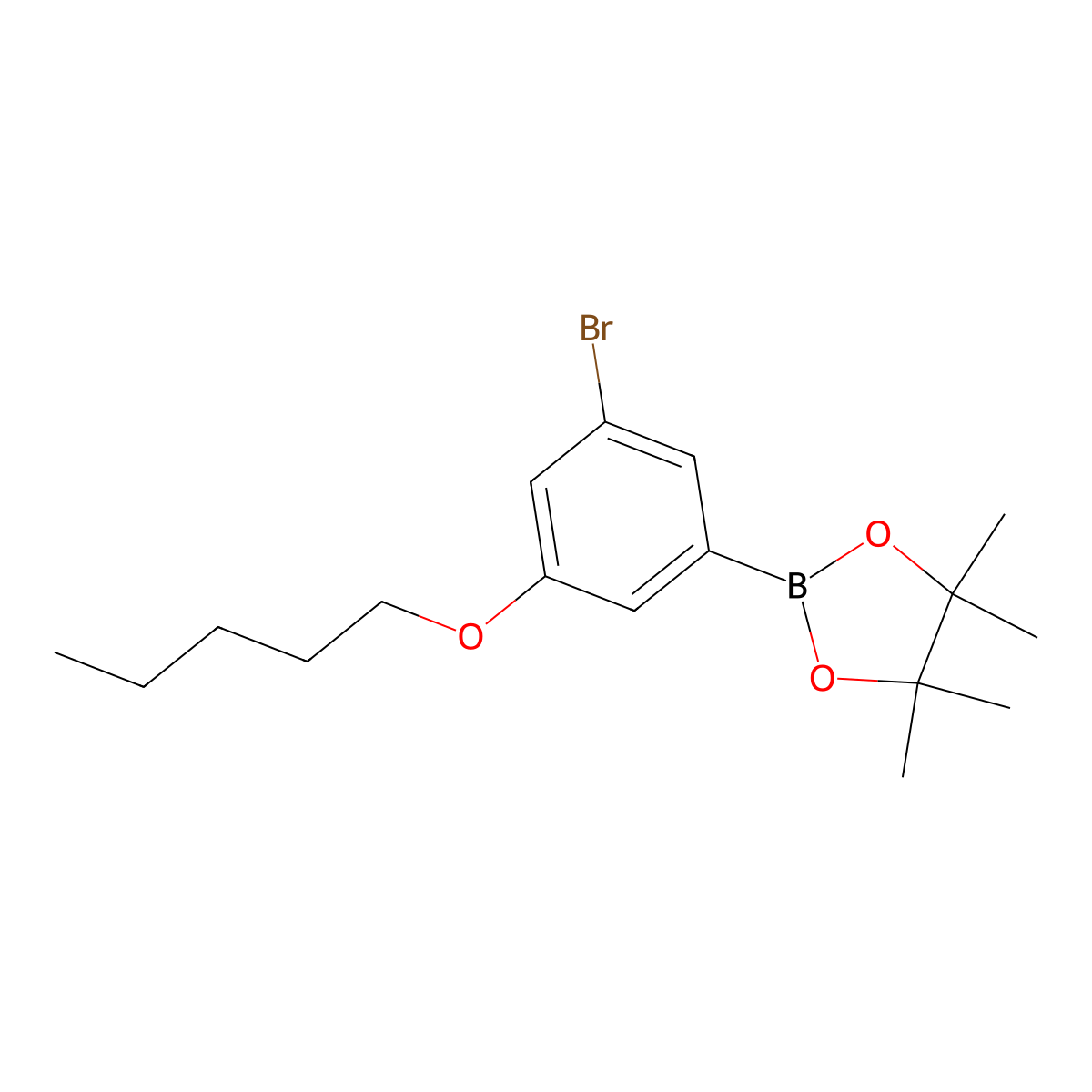 5-Bromo-3-pentyloxyphenylboronic acid pinacol ester molecular structure, CAS 2121513-54-8
