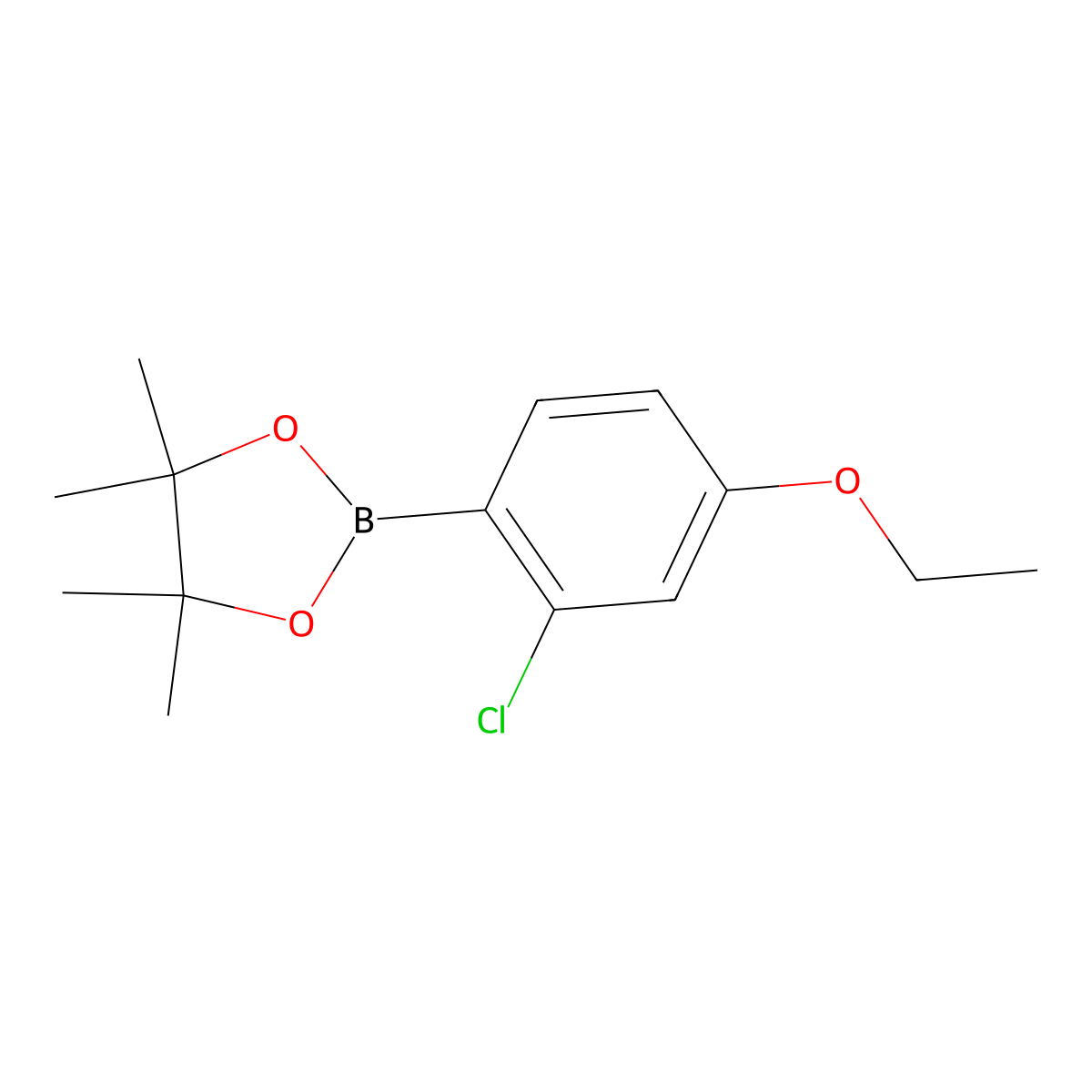 2-Chloro-4-ethoxyphenylboronic acid pinacol ester molecular structure, CAS 2121513-55-9
