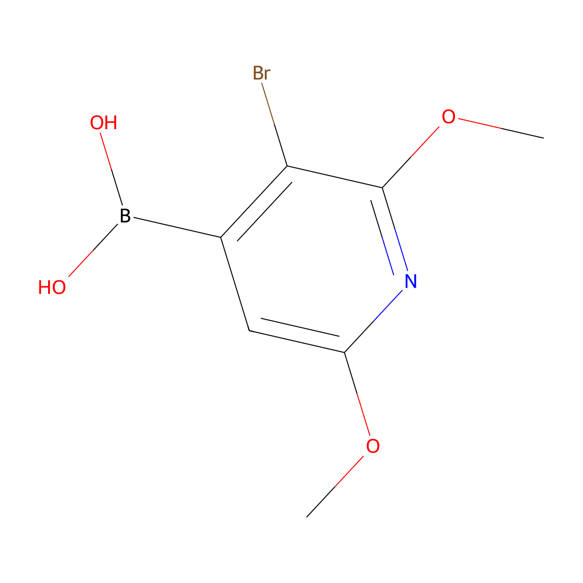 (3-Bromo-2,6-dimethoxypyridin-4-yl)boronic acid molecular structure, CAS 2121513-58-2