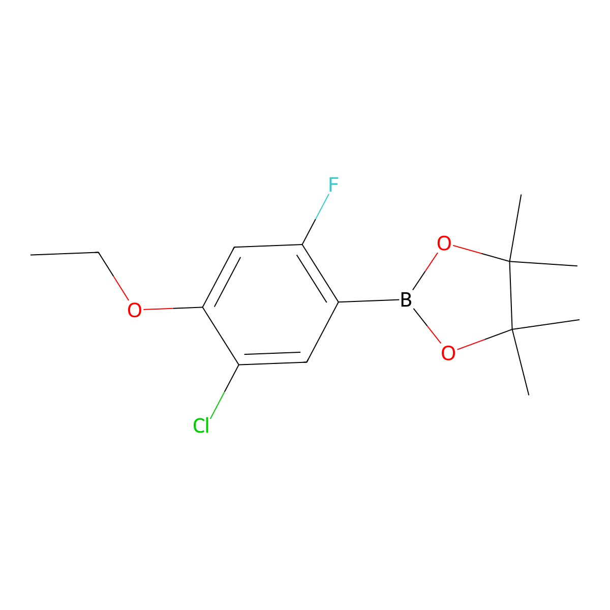 5-Chloro-4-ethoxy-2-fluorophenylboronic acid pinacol ester molecular structure, CAS 2121513-68-4