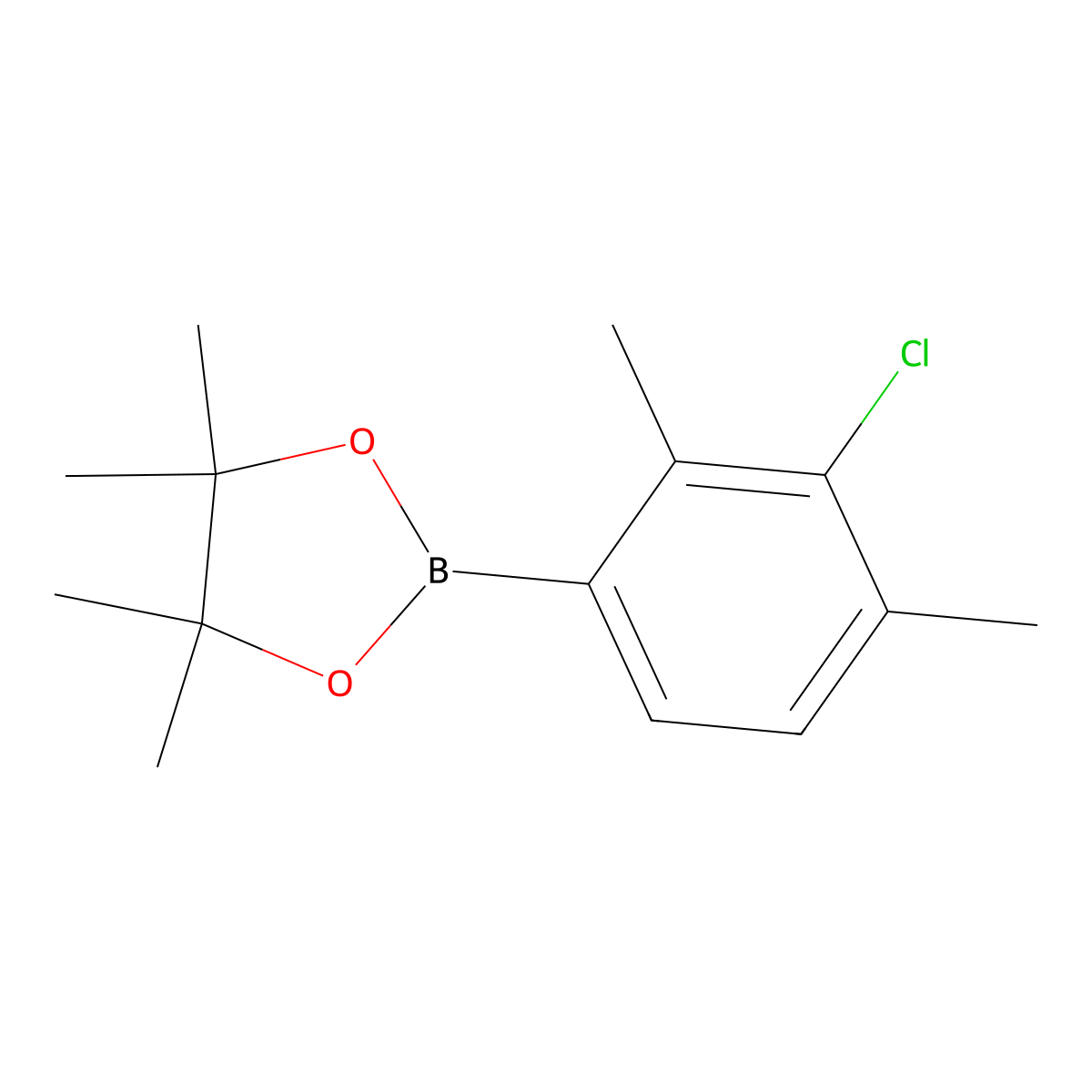 3-Chloro-2,4-dimethylphenylboronic acid pinacol ester molecular structure, CAS 2121513-78-6