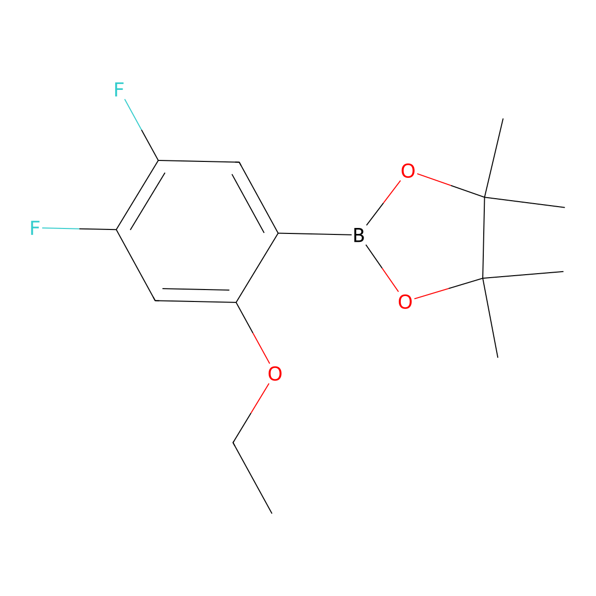4,5-Difluro-2-ethoxyphenylboronic acid pinacol ester molecular structure, CAS 2121513-79-7
