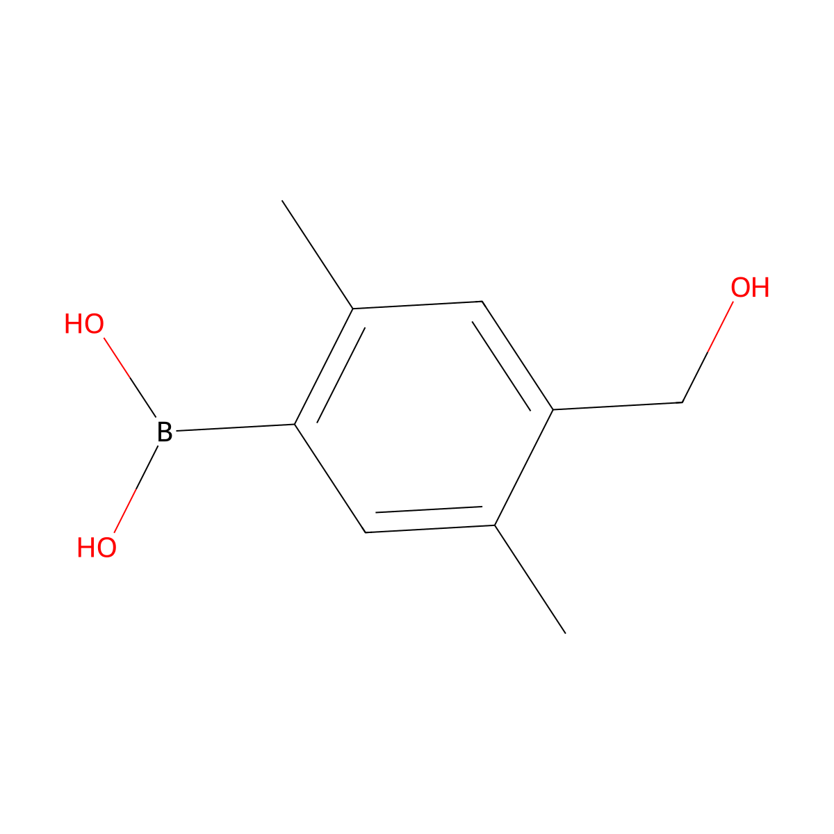 2,5-Dimethyl-4-hydroxymethylphenylboronic acid molecular structure, CAS 2121513-81-1