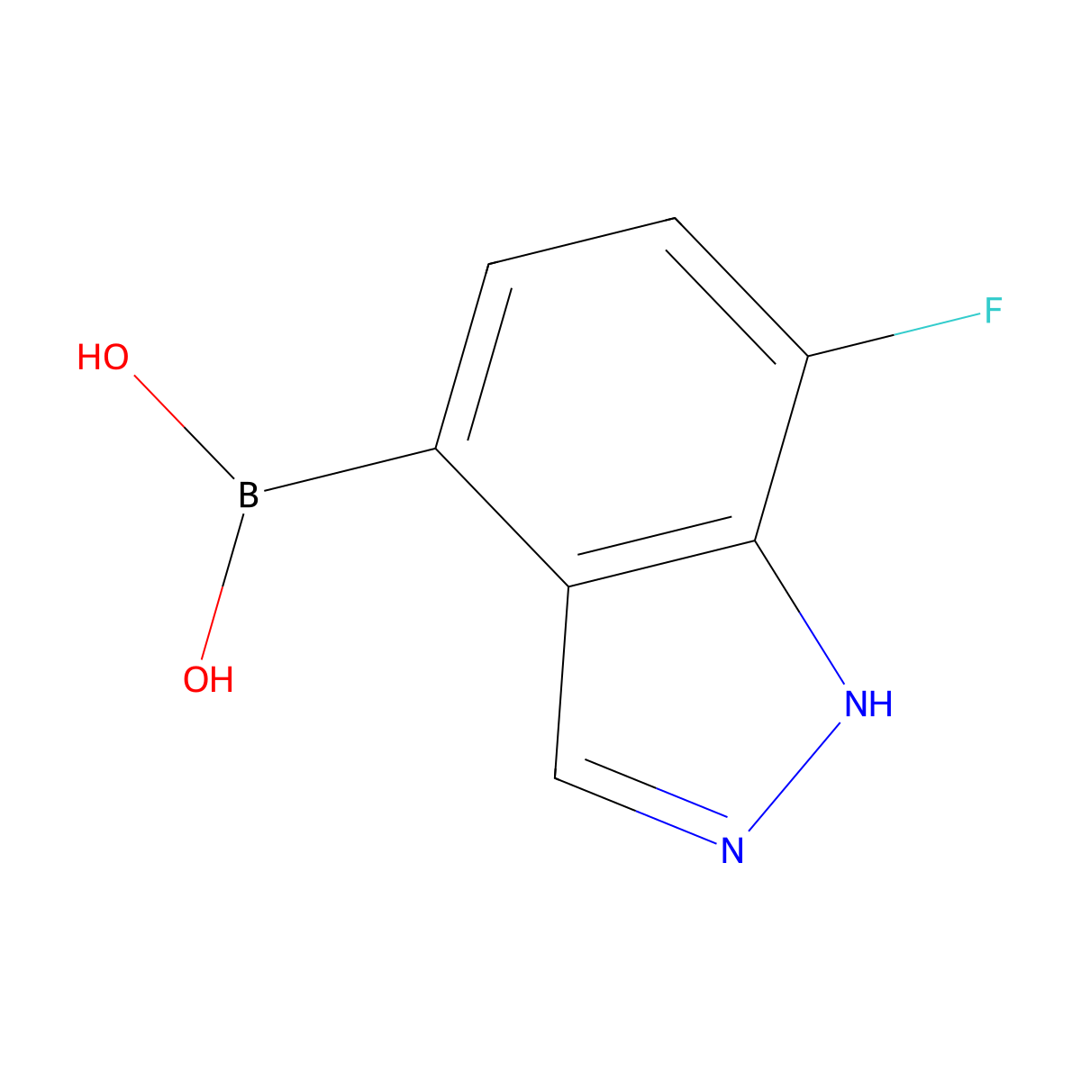 7-Fluoro-1H-indazole-4-boronic acid molecular structure, CAS 2121513-84-4
