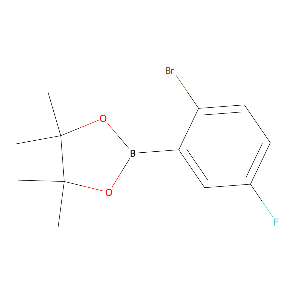 2-Bromo-5-fluorophenylboronic acid pinacol ester molecular structure, CAS 2121513-85-5
