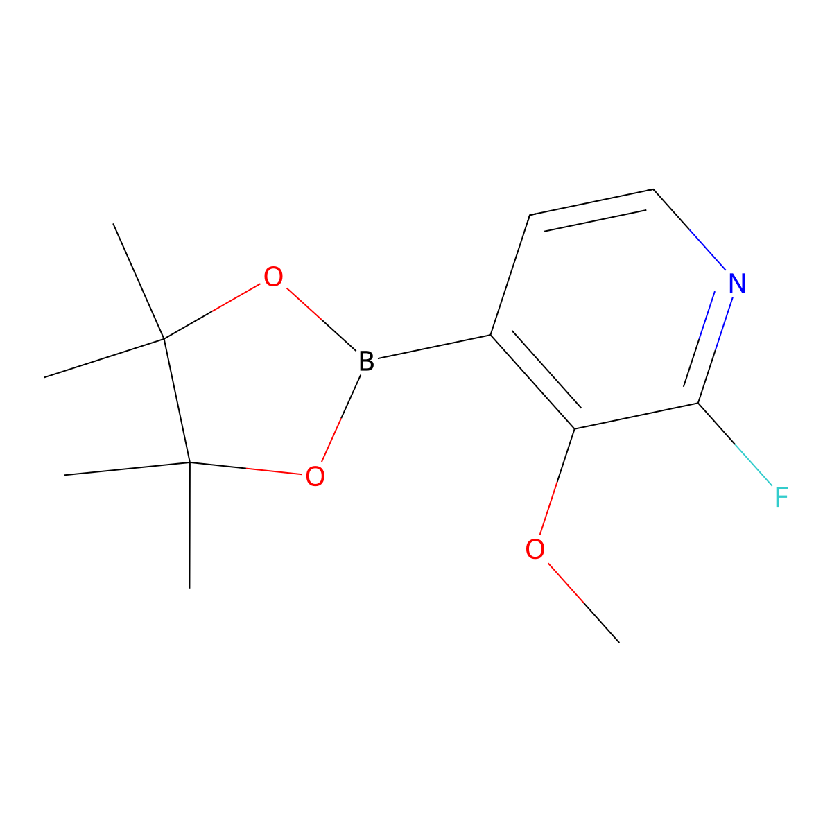 2-Fluoro-3-methoxypyridine-4-boronic acid pinacol ester molecular structure, CAS 2121513-86-6