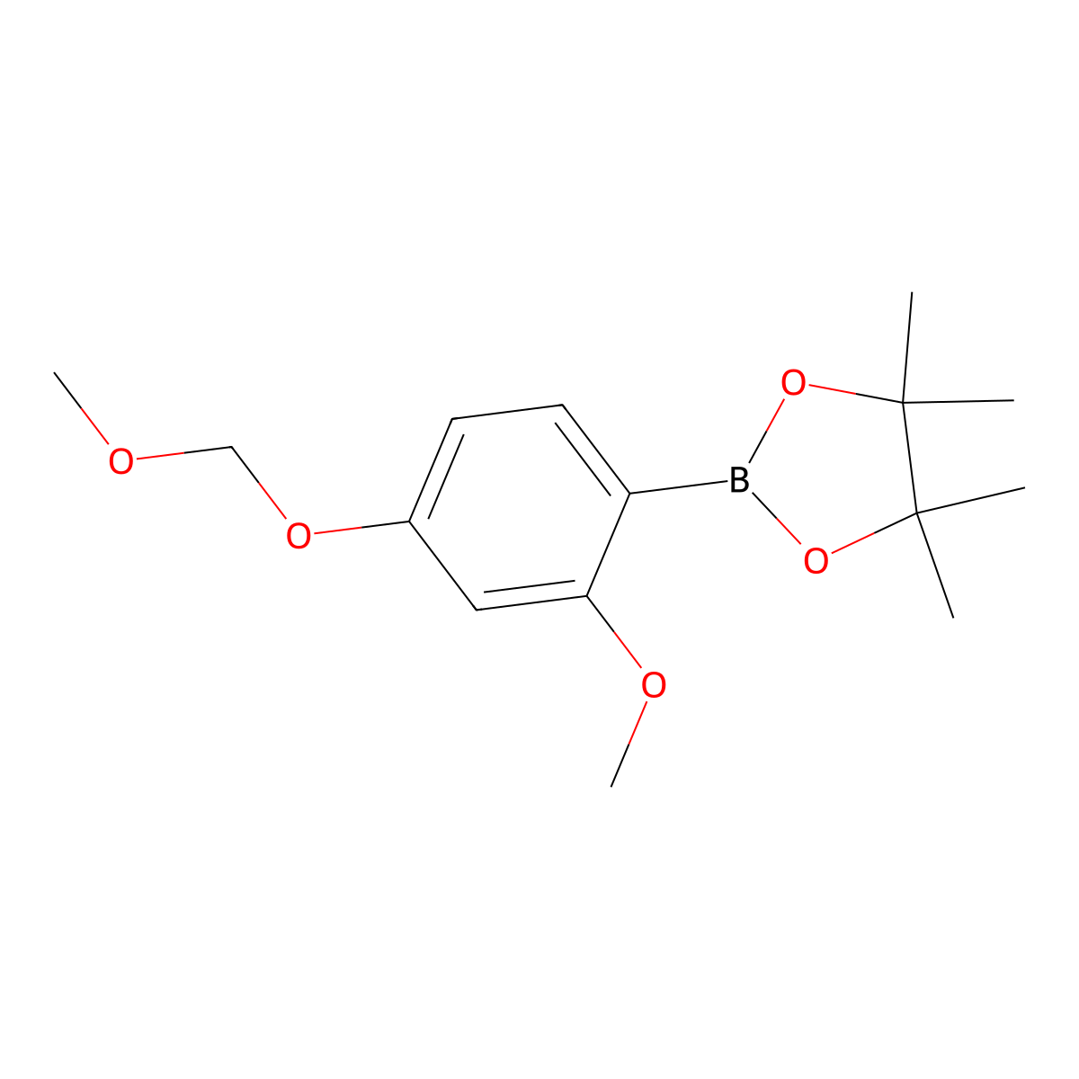 2-Methoxy-4-(methoxymethoxy)-phenylboronic acid pinacol ester molecular structure, CAS 2121513-89-9