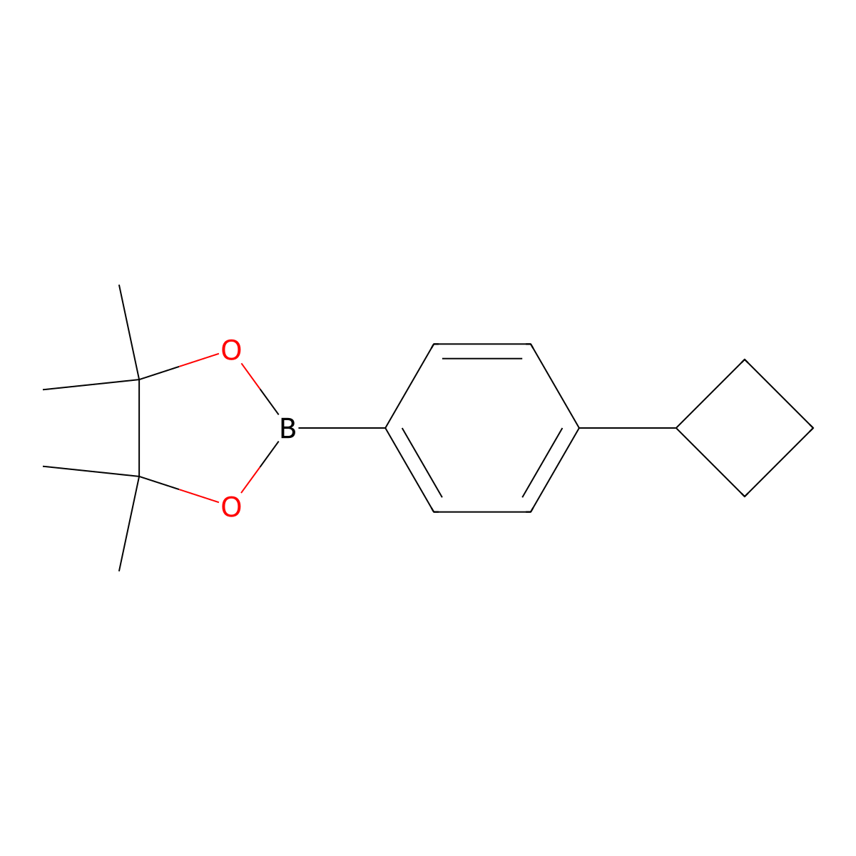 (4-Cyclobutylphenyl)boronic acid pinacol ester molecular structure, CAS 2121513-90-2