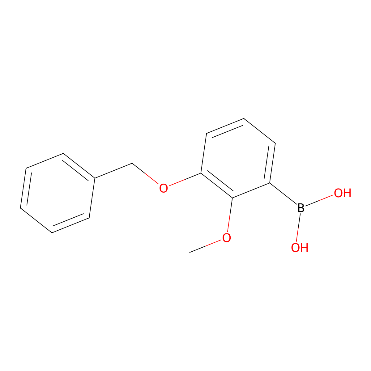 3-Benzyloxy-2-methoxyphenylboronic acid molecular structure, CAS 2121513-91-3