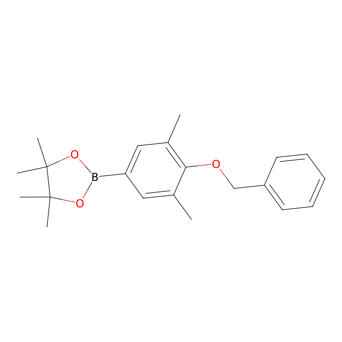 2-(4-(Benzyloxy)-3,5-dimethylphenyl)-4,4,5,5-tetramethyl-1,3,2-dioxaborolane molecular structure, CAS 2121513-92-4