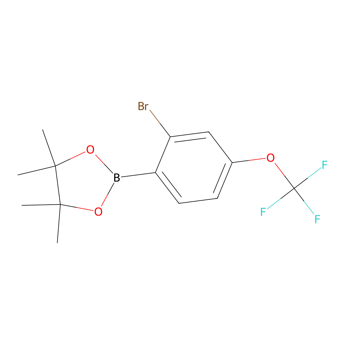 2-Bromo-4-(trifluoromethoxy)phenylboronic acid pinacol ester molecular structure, CAS 2121514-01-8