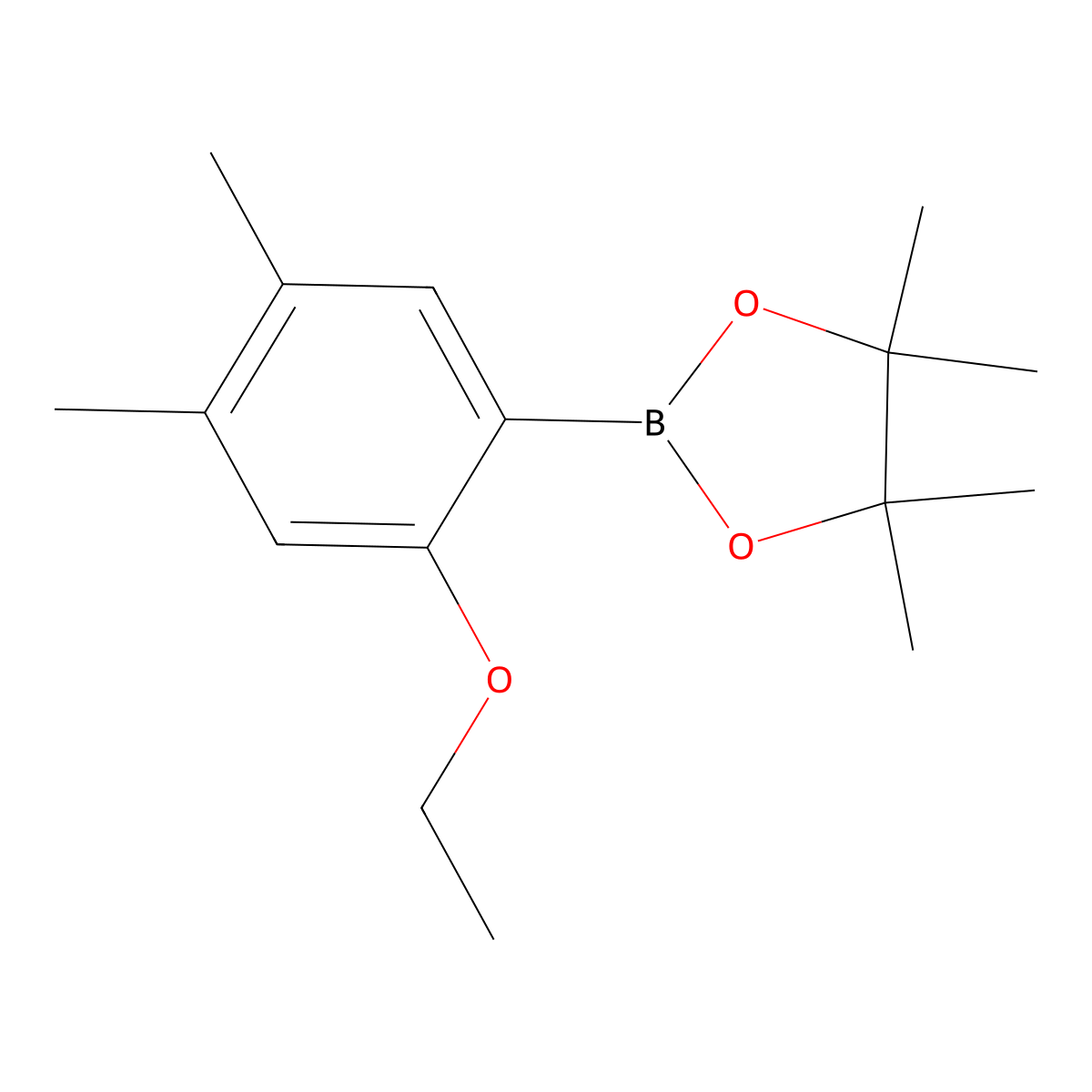 4,5-Dimethyl-2-ethoxyphenylboronic acid, pinacol ester molecular structure, CAS 2121514-05-2