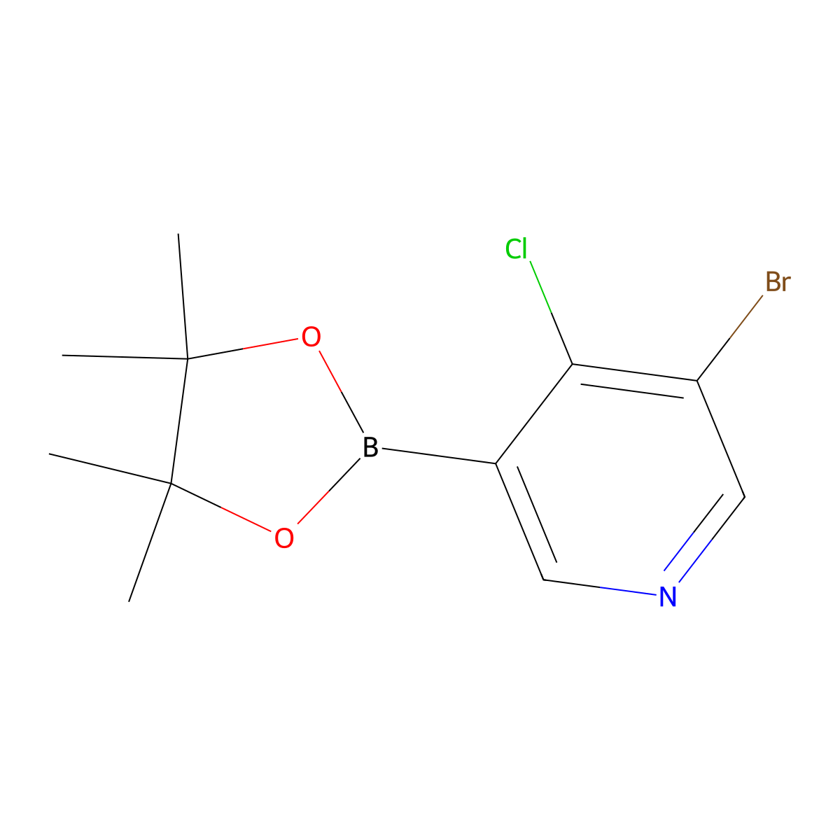 5-Bromo-4-chloropyridine-3-boronic acid pinacol ester molecular structure, CAS 2121514-13-2