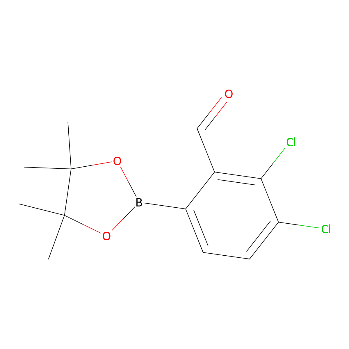 3,4-Dichloro-2-formylphenylboronic acid pinacol ester molecular structure, CAS 2121514-14-3