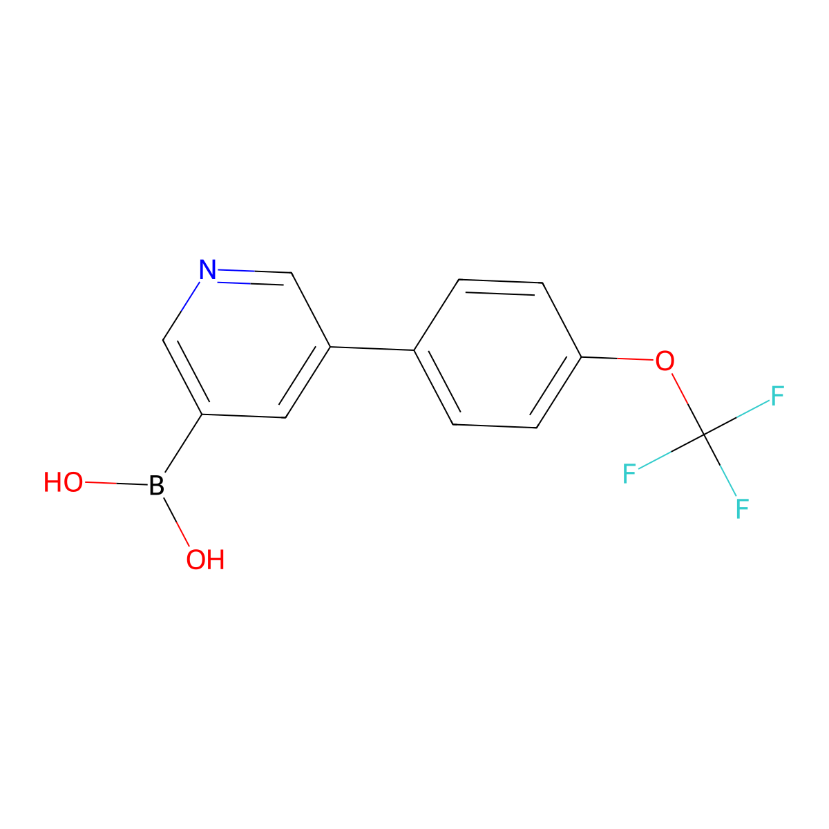 3-[4-(Trifluoromethoxy)phenyl]-pyridine-5-boronic acid molecular structure, CAS 2121514-15-4