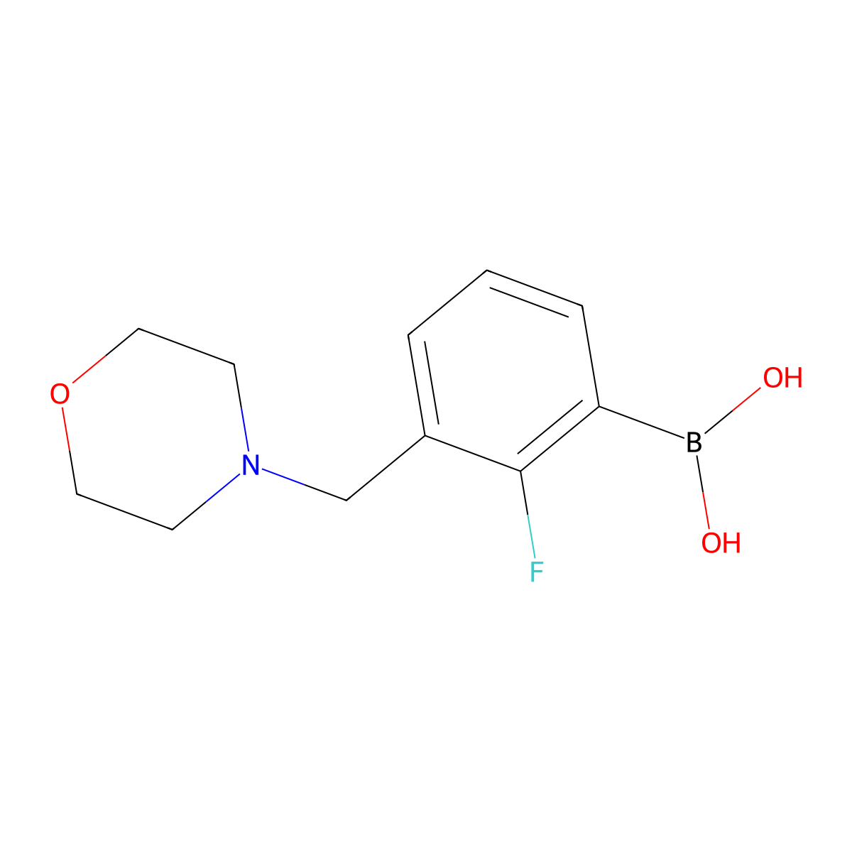 2-Fluoro-3-(morpholinomethyl)phenylboronic acid molecular structure, CAS 2121514-18-7