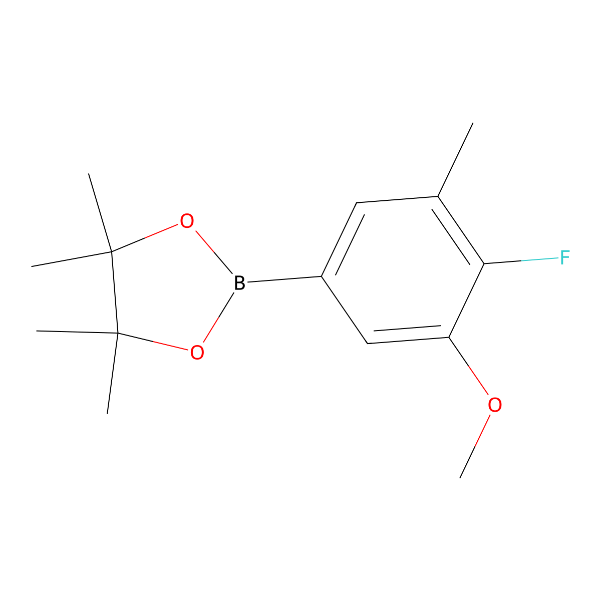 4-Fluoro-3-methoxy-5-methylphenylboronic acid pinacol ester molecular structure, CAS 2121514-30-3