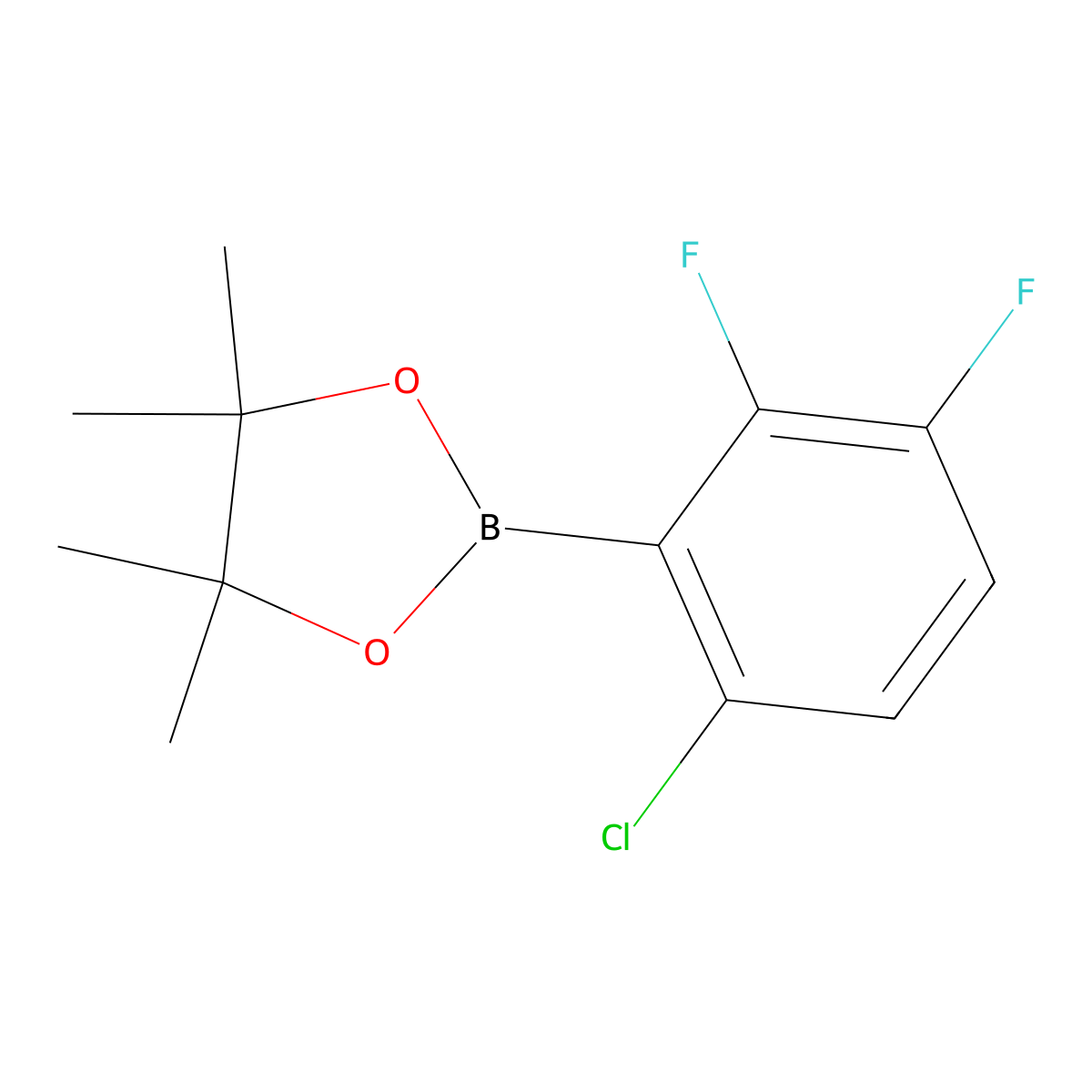2,3-Difluoro-6-chlorophenylboronic acid pinacol ester molecular structure, CAS 2121514-33-6