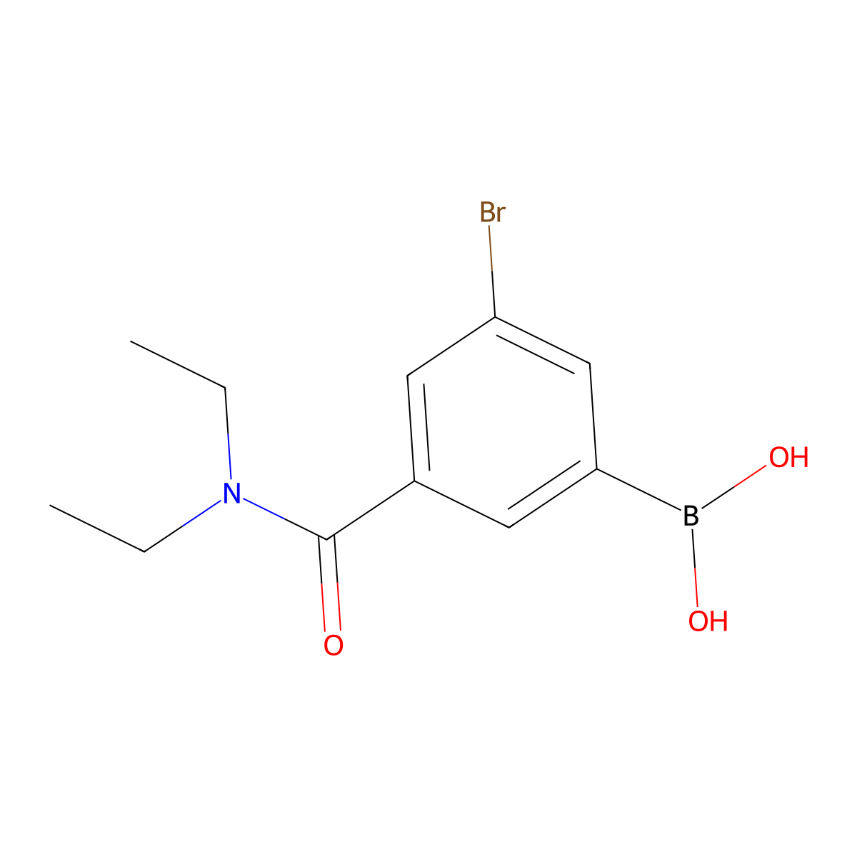 5-Bromo-3-(N,N-diethylaminocarbonyl)phenylboronic acid molecular structure, CAS 2121514-35-8