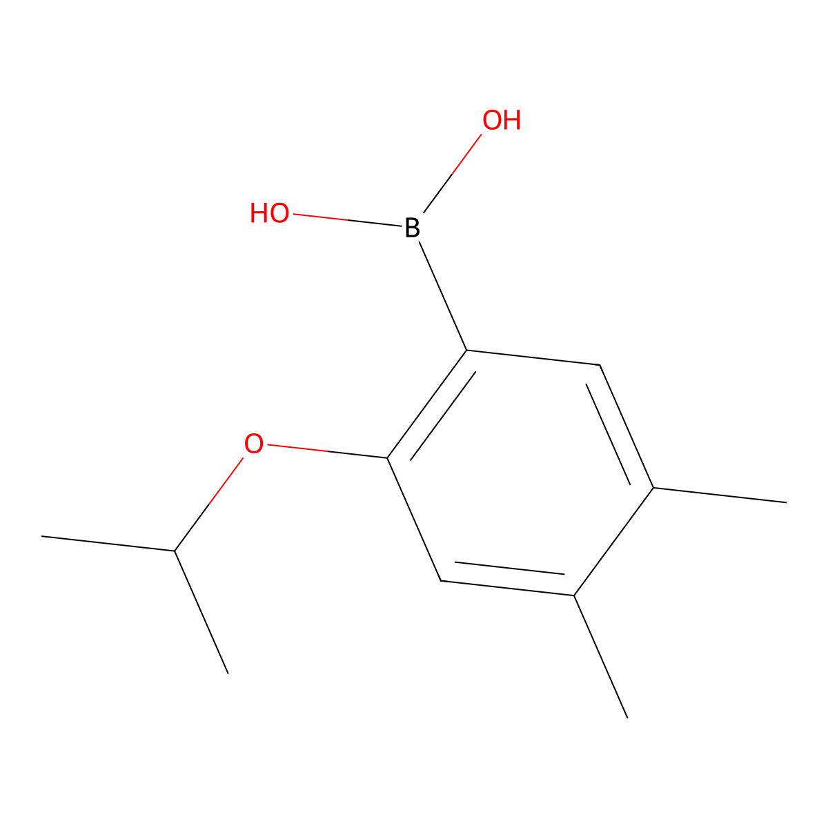 4,5-Dimethyl-2-isopropoxyphenylboronic acid molecular structure, CAS 2121514-40-5