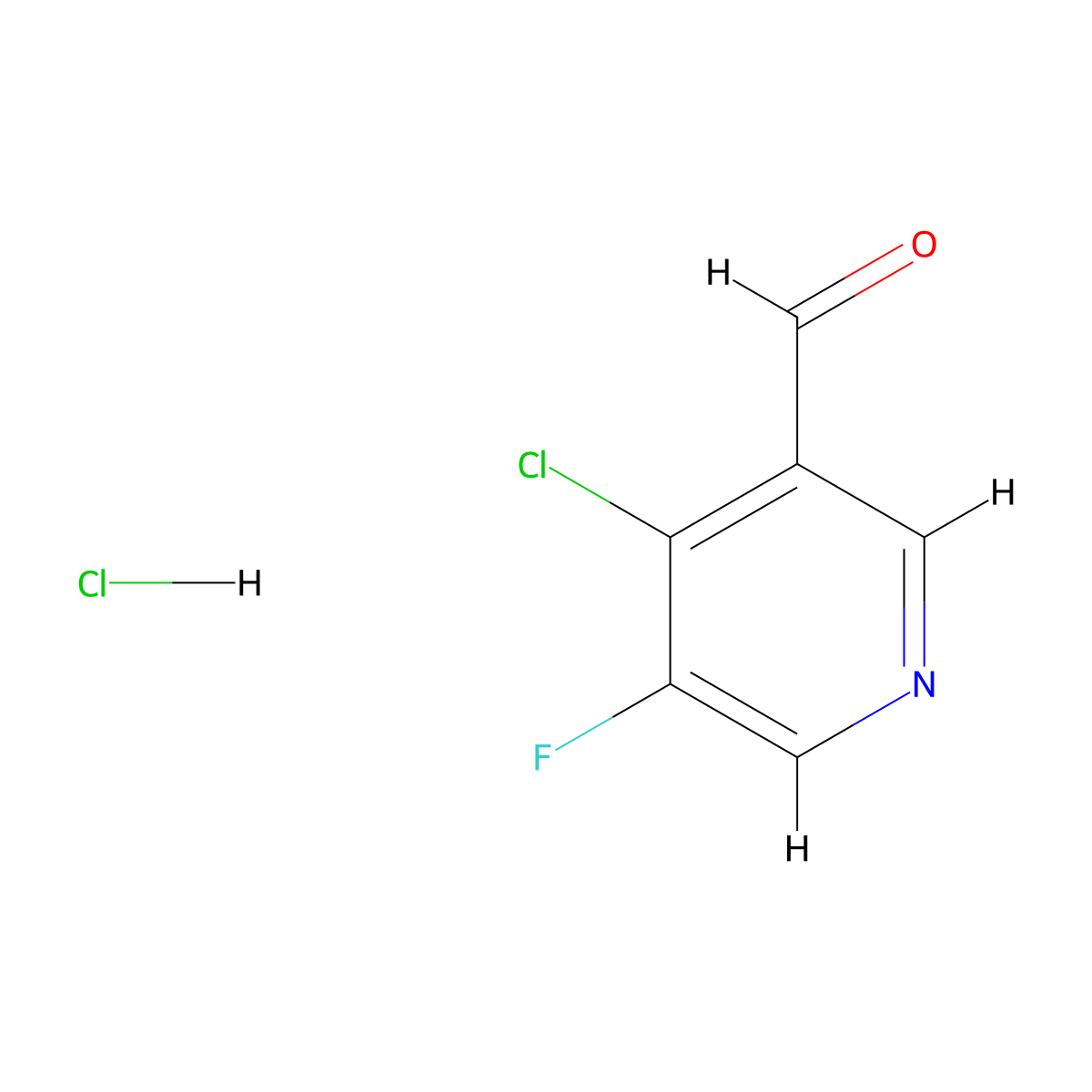 4-Chloro-5-fluoro-pyridine-3-carbaldehyde hydrochloride molecular structure, CAS 2121514-41-6