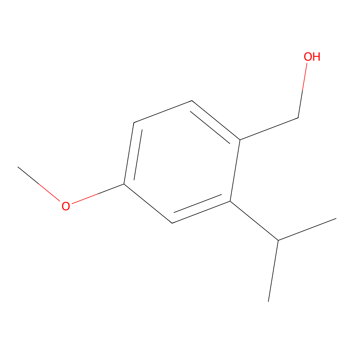 (2-Isopropyl-4-methoxyphenyl)methanol molecular structure, CAS 2121514-42-7